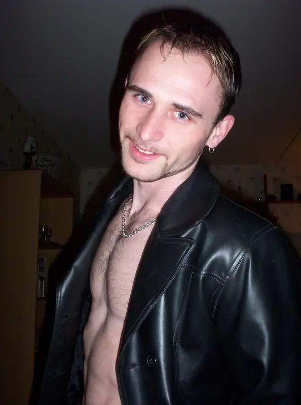 Boy with leather jacket
